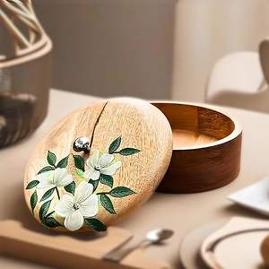 Boîte à roti en bois traditionnelle avec raccord en laiton et finition naturelle Boîte à roti en bois faite à la main artistique pour la maison à bas prix - Product Image 4