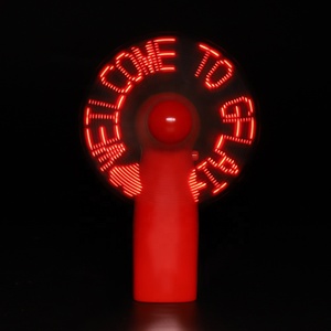 Lập trình tin nhắn fan có thể sạc lại LED fan xách tay mini tùy chỉnh tin nhắn pin ánh sáng với văn bản hoạt động có thể sạc lại LED fan - Product Image 3