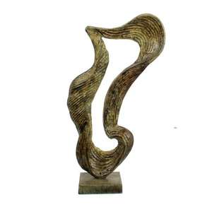 Sculpture en aluminium noir massif, style Art déco, faite à la main, pour la décoration de mariage, la décoration de la maison, la vitrine d'art professionnelle, le style de bureau - Product Image 3