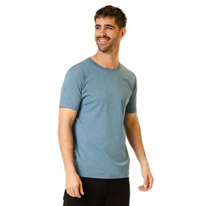 T-shirts à col rond pour hommes, unis, doux, en mélange de trois fibres, basiques, 60% coton, 40% polyester, impression de logo, respirant, coupe classique, t-shirt - Product Image 1