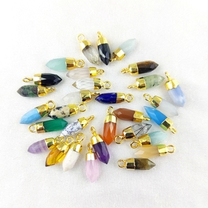 Aqua Calcédoine 13x5m Spike Charms Cuivre électrolytique Fabrication de bijoux à la main Fournitures DIY Bulk Charms - Product Image 2