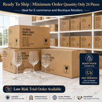 Verres à vin en verre transparent épais pour la location de mariage, prêts à être expédiés en gros, lavables au lave-vaisselle, avec logo personnalisé OEM ODM