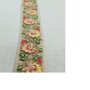 ที่กำหนดเองทำดอกไม้ออกแบบเครื่องปักสร้างขึ้นอย่างสวยงามริบบิ้นและลูกไม้สำหรับชุดแต่งงานในหลายสี - Product Image 1