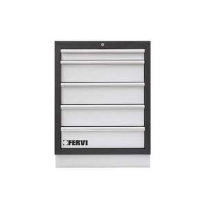 Commode à 5 tiroirs en métal pour l'organisation et le rangement au bureau - Product Image 1
