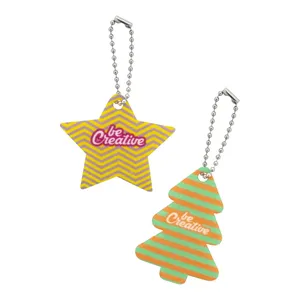 Porte-clés et mousqueton CreaFelt Key Xmas Star écologiques pour promotions - Product Image 6
