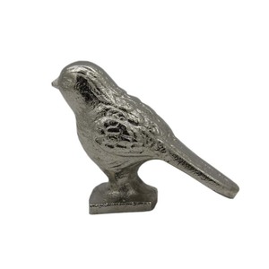 Sculptures d'oiseaux en aluminium faites à la main Décoration de chambre en vrac Sculpture de bureau Figurines abstraites décoratives pour la maison Finition argentée - Product Image 4