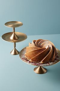 Decorative iron <b>cake</b> <b>stand</b> with golden powder finished and <b>vintage</b> elegance designed for displaying confections and treats - Product Image 5