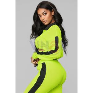 ชุดวิ่งออกกำลังกายกันลมพิมพ์ลายมีฮู้ดของผู้หญิงชุด2ชิ้นสีตัดกันระบายอากาศน้ำหนักเบา - Product Image 4