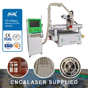 Büyük indirim otomatik 1212 1325 4x8 ft yatak odası mobilyası atc 3d ağaç İşleme oyma cnc router makine