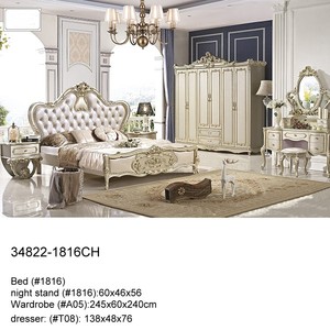 Juego de dormitorio de madera de lujo, estilo europeo, 34822-1816 - Product Image 1