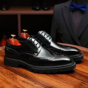 Chaussures Oxford en cuir pour homme, classiques, formelles, à lacets, résistantes à l'usure, chaussures habillées - Product Image 1