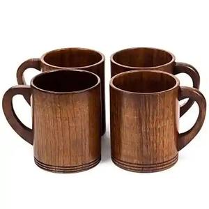 Logo personnalisé Tasses à café en céramique Tasse à bière en bois naturel pour mariage créatif Prix en Inde - Product Image 5
