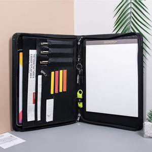 Conference <b>Folder</b> with NotepadLeather <b>A4</b> File <b>Folder</b> <b>Document</b> Holder for Business Meetings Office Supply LPF-0519 - Product Image 1