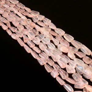Perles de quartz rose naturel lisses 8x11mm à 11x18mm, perles de pierres précieuses en quartz rose, brin de 11 pouces, pour la fabrication de bijoux, lot en gros - Product Image 3