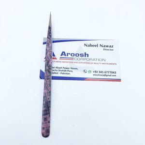 Pince à épiler imprimée avec logo personnalisé de haute qualité en gros Extension de cils Pointe en fibre de papier d'isolation durable en acier inoxydable - Product Image 1