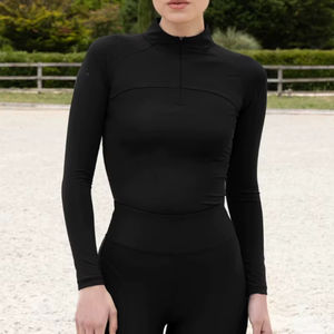 Chemise d'équitation pour femmes, respirante, légère, anti-humidité, tissu extensible, confort estival pour l'équitation - Product Image 1