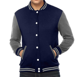 Veste universitaire personnalisée unisexe en toile enduite imperméable coupe-vent respirante, veste de sport personnalisée, lettreman, baseball, vente en gros - Product Image 4