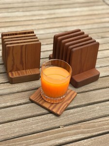 Ensemble fait à la main de 6 sous-verres de thé de table basse en bois à lattes classiques pour hôtels et vente en gros - Product Image 4