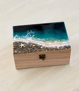 Resin Wood Artistic Hand Modeled Customizable Jewelry Box-Wedding Gift Home Decor Storage <b>SACK</b> Brand Decor Sculpture <b>Christmas</b> - Product Image 1