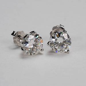 14K sólido blanco amarillo oro rosa corte Stud pendientes 1,00 CTW laboratorio cultivado diamantes elegante compromiso regalo IGI certificado fiestas - Product Image 3