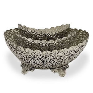 Cuenco de forma ovalada con soporte para decoración, velas flotantes y flores, tazón de diseño para decoración de sala de estar, novedad - Product Image 3