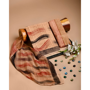 Ensemble de costume en mousseline de soie pure dupatta pour vêtements de mariée Ensemble de costume en mousseline de soie pure légère avec dupatta assorti - Product Image 3