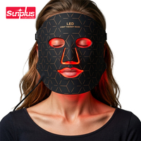 Masque facial LED sur mesure pour thérapie par la lumière, masque de luminothérapie LED flexible, masque facial LED infrarouge en silicone, fourniture d'usine