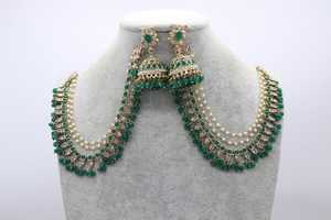 Conjunto de joyería nupcial chapada en oro tradicional pakistaní al por mayor, nuevo diseño, conjunto de joyería de collar más vendido para mujer - Product Image 2