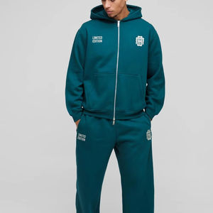 Bordado gran oferta de talla grande deporte al aire libre hombres ropa deportiva 100% algodón chándal hombres MOQ 1 juegos para hombres al por mayor 2025 - Product Image 1