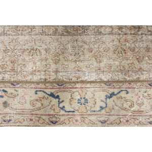 Alfombra de lana hecha a mano clásica Beige azul de 1,6x3,4 pies, respaldo de látex rectangular de retazos de estilo turco para adolescentes de gran tamaño para vivir - Product Image 5