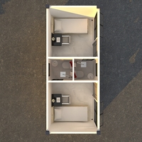 Maison de conteneur modulaire mobile, portable, démontable, 20 pieds, 40 pieds, bureau