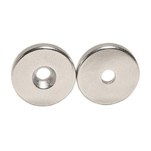 Bottone Magnetico con Foro Svasato 20x3 mm Nichelato - Product Image 1
