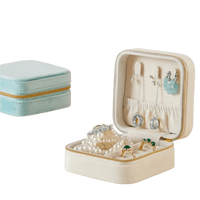 Boîte à bijoux de voyage légère en cuir PU Lion Wholesale avec fermeture éclair pour ranger les bagues, les boucles d'oreilles et les colliers