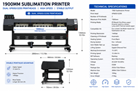 Usine directe 1.9m imprimante à jet d'encre automatique traceur Machine pour tissu Polyester 1 an de garantie solvant