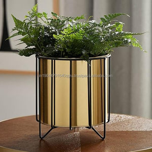 Planteur d'or de luxe de vente chaude avec le support noir prix en gros de l'Inde - Product Image 3
