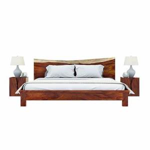 Marco de cama King Size de madera maciza europea moderna elegante con almacenamiento hecho a mano en Turquía para uso en el dormitorio del hogar - Product Image 3