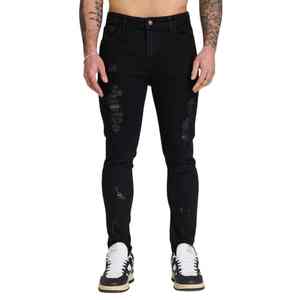 Haute qualité hommes jean coupe régulière classique bleu Denim coupe droite confortable élégant vêtements de tous les jours Production en vrac - Product Image 1