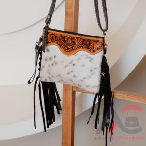 Cheveux usinés à la main sur la peau fourrure cuir frange sac à main femmes élégantes coloré outillage cuir sac à bandoulière taille idéale sacs à bandoulière - Product Image 1