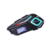 Auriculares Bluetooth para Casco de Motocicleta con Asistente de Voz, Radio FM, Intercomunicador Impermeable, Comunicación, Música, Llamadas, Manos Libres