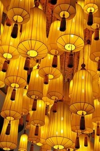 PRIX DE GROS 2023 LANTERNE EN SOIE AVEC CADRE EN BAMBOU ET CADRE EN ACIER DE LA FERME BLEU LOTUS VIET NAM - Product Image 6