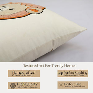 Funda de Cojín de Algodón con Diseño de León, Hecha a Mano, con Relleno 100% Algodón, Extraíble y Lavable, para Decoración de Habitaciones Infantiles - Product Image 5