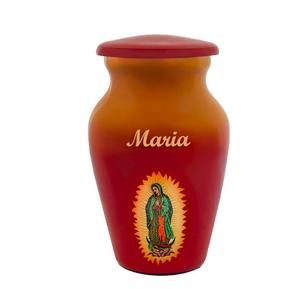Mini urne Guadalupe, option charme d'amour, urne artisanale en aluminium pour cendres humaines - Product Image 4