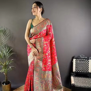 MALHAR MOHINI SEDA PASHMINA SAREE MERCADO AL POR MAYOR TENDENCIAS - Product Image 2