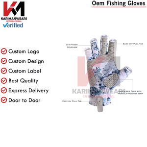 Gants de pêche professionnels pour la pêche en plein air, antidérapants, respirants et légers, conception OEM en gros - Product Image 2