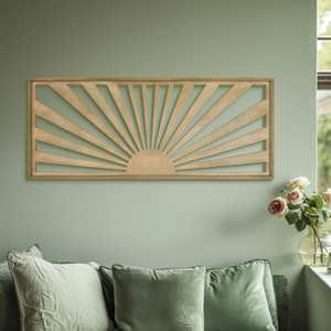 Tenture murale en bois traditionnelle faite à la main avec tapisserie indienne en coton et pièce décorative artistique de travail de miroir pour les maisons culturelles - Product Image 3