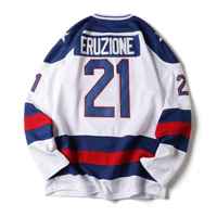 Letra y número cosido Equipo de EE. UU. Jerseys de hockey sobre hielo Venta al por mayor Liga de hockey Uniforme Bordado Jersey