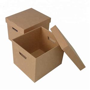 Boîte de rangement en carton ondulé robuste et durable, boîte d'archives pour documents avec logo personnalisé - Product Image 3