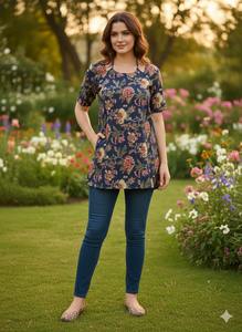 Indian Daily and Casual Wear Short Premium Magic Cotton Kurtis and Tunic for Women and Plus Size Available Low Price Kurtis - Product Image 3