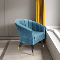 Canapé simple moderne en daim bleu pour salon intérieur chambre à coucher et école prix de gros chaise de loisirs mobilier de maison