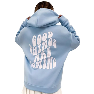 Vente en gros 3D Puff Print Sweat-shirt à capuche lourd pour hommes surdimensionné pleine fermeture éclair col zippé sweats à capuche à col zippé - Product Image 5